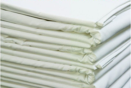 81" x 104" T-180 White Percale Full Flat Sheets